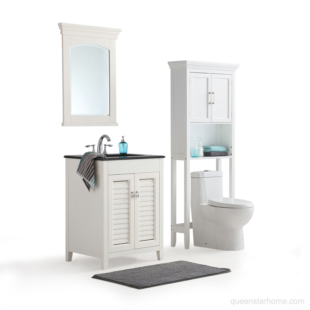 QS-AD02 24” White bathroom vanity cabinet